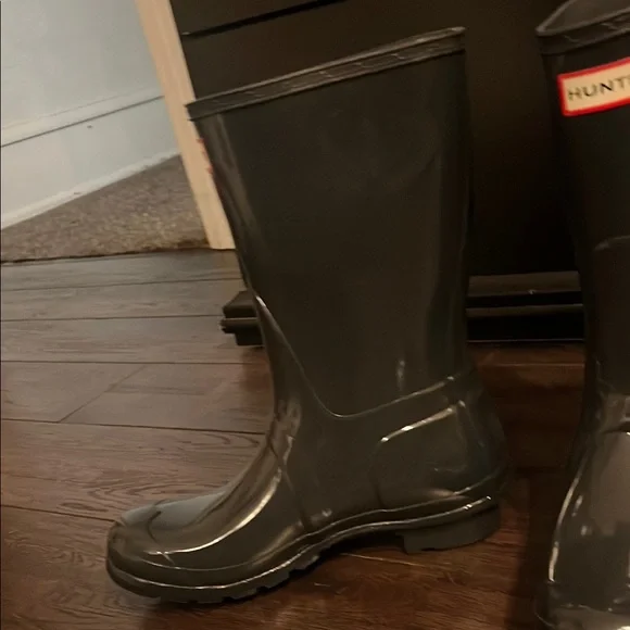 Hunter Gray Rain Boots - Picture 2 of 4